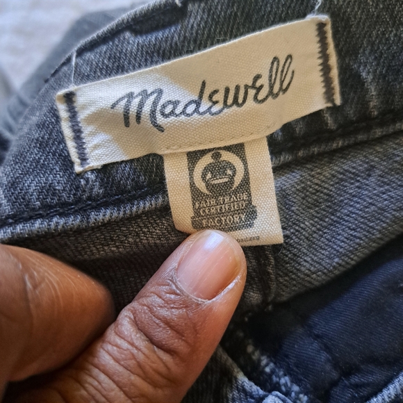 Madewell‎ The Perfect Vintage Jean Gray/Black Straight Leg Jeans 27T Inseam.29" - Picture 7 of 10